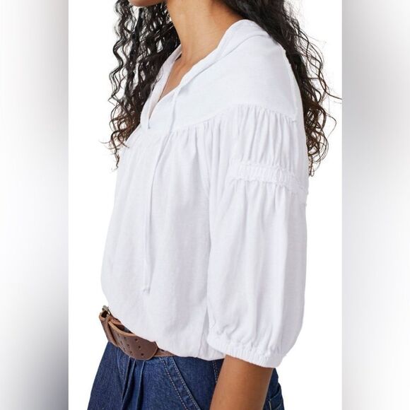 Free People No Good Alone Tee In Optic White - Picture 3 of 5